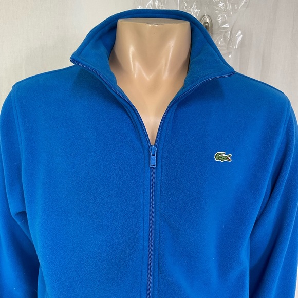 Lacoste Sport Men’s Blue Devanlay Long Sleeve Fleece Full Zip Jacket Size XL - Picture 6 of 14